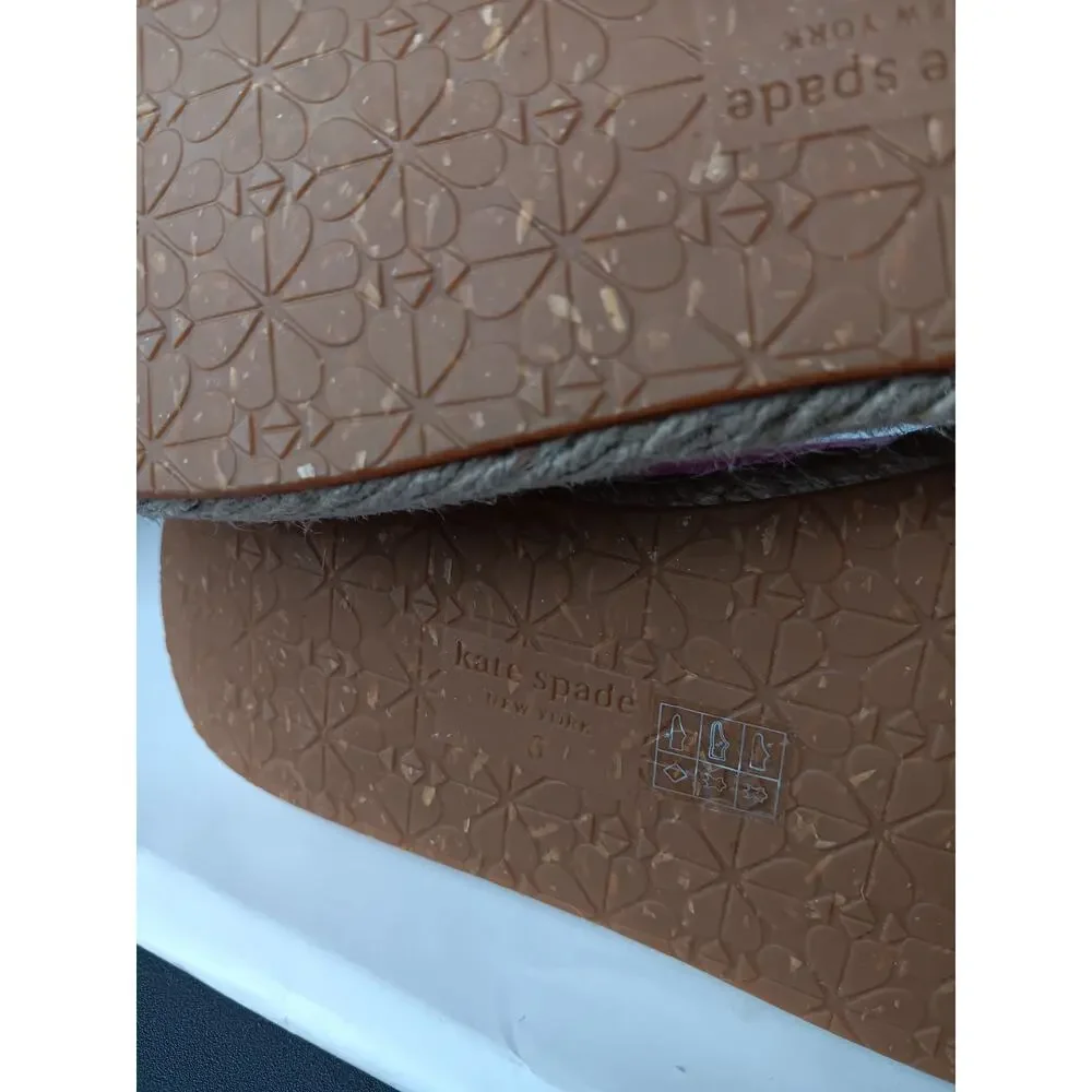 Kate Spade Eastwell Espadrille Flat Womens 6B Pink Suede Luxury Party Dress - Picture 10 of 10